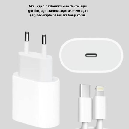 Yeni Nesil 20W USB-C Hızlı Şarj Cihazı iOS Tam Uyumlu