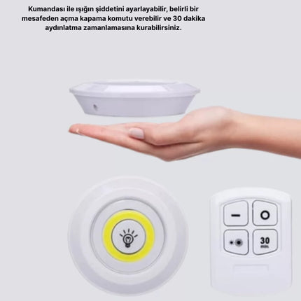 Dekoratif ve Pratik 3’lü Kumandalı Spot LED Aydınlatma