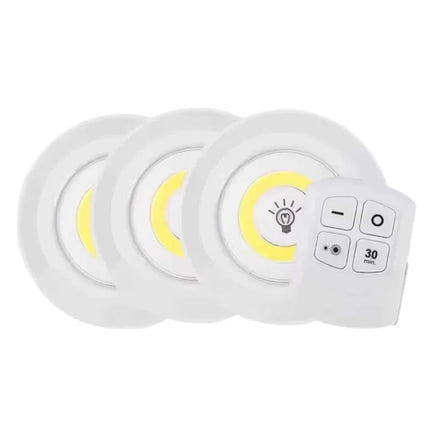 Led Lamba 3'lü Uzaktan Kumandalı Yapışkanlı