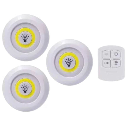 Led Lamba 3'lü Uzaktan Kumandalı Yapışkanlı