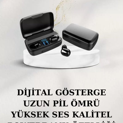 Dijital Göstergeli Bluetooth Kulaklık Kablosuz TWS Stereo Bluetooth 5.0