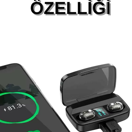 Dijital Göstergeli Bluetooth Kulaklık Kablosuz TWS Stereo Bluetooth 5.0
