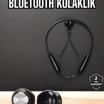 Kablolu Boyun Askılı Dijital Göstergeli Bluetooth Kulaklığı 60 Saat