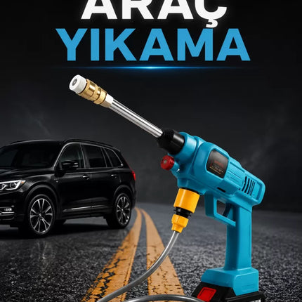 Şarjlı Ve Yüksek Basınçlı Oto Yıkama Makinesi Ve Sulama Tabancası Bahçe Yıkama Makinesi