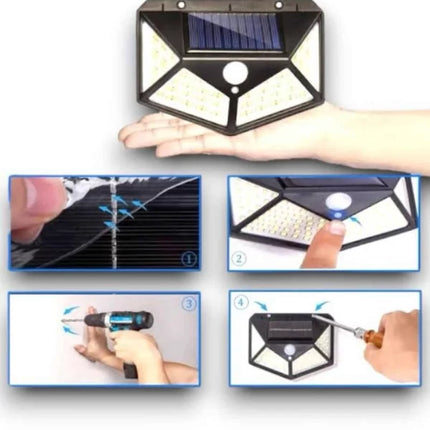 Güneş Enerjili Bahçe Lambası 100 Led Bahçe Lambası Bahçe Aydınlatma