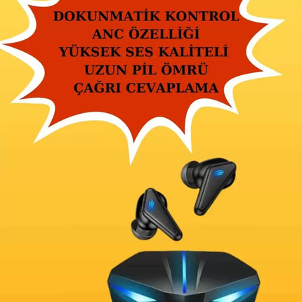Kablosuz Bluetooth Bağlantılı Kulaklık ve Dokunmatik Ekran Akıllı Saat Arama Cevaplama