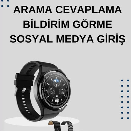 Yeni Nesil Sesli Görüşme Akıllı Saat ve Powerbank Çoklu Şarj Girişli Bluetooth Kulaklık Nabız Ölçer