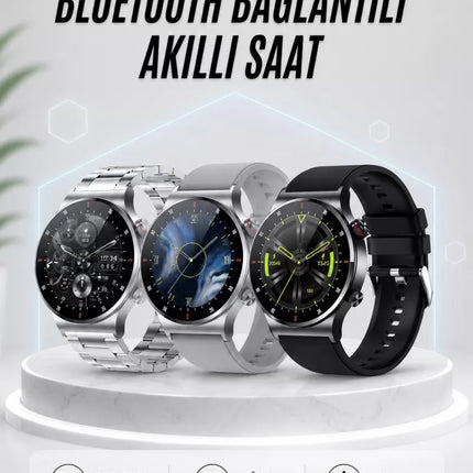 Akıllı Saat Amoled Ekran Bluetooth Bağlantılı Sesli Görüşme Nabız Ölçer
