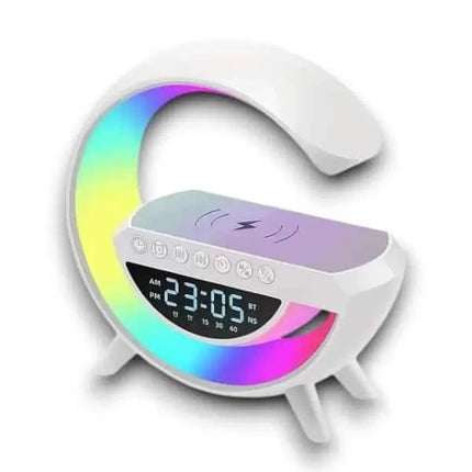 Google Dijital Kablosuz Şarj Özellikli Bluetooth Hoparlör Gece Lambası