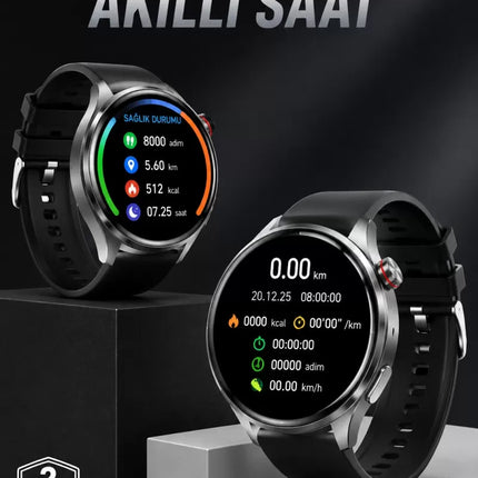 Akıllı Saat Bluetooth Bağlantılı Amoled Ekran Uyku ve Sağlık Takibi