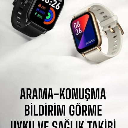 Suya Dayanıklı Bluetooth Akıllı Saat GPS, Adımsayar, Nabız & Sağlık Takibi