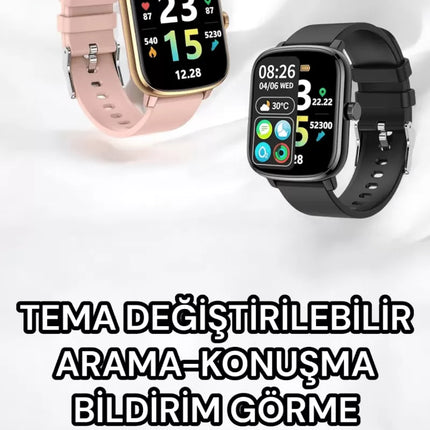 Titreşimli, Sağlık Takipli, Yeni Nesil Akıllı Saat  400mAh Batarya Kapasiteli