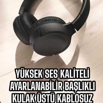 Kulak Üstü Kablosuz Bluetooth Kulaklık Gürültü Önleyici Ayarlanabilir