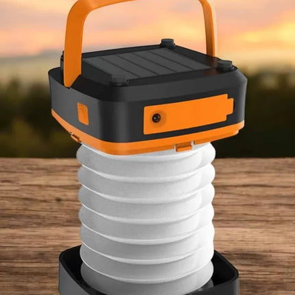 Güneş Enerjili Led Lamba Kamp Lambası Katlanabilir Lamba USB Şarjlı
