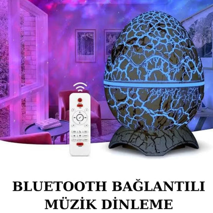 Yumurta Şeklinde Su Dalgalı Bluetooth Speaker Lamba Renkli Şarjlı