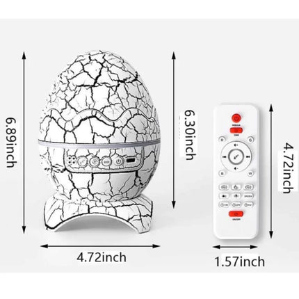 Yumurta Şeklinde Su Dalgalı Bluetooth Speaker Lamba Renkli Şarjlı