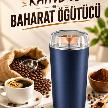 Otomatik Kahve ve Baharat Öğütücü Kolay Ve Taşınabilir Paslanmaz Çelik