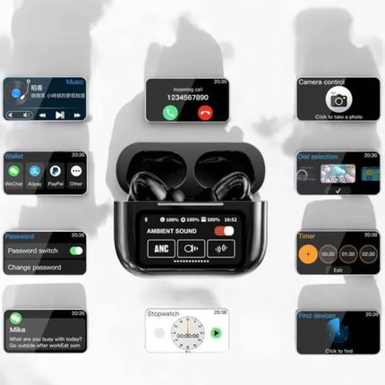 Bluetooth Kulaklık Kablosuz Ekranlı ANC/ENC Destekli Dokunmatik