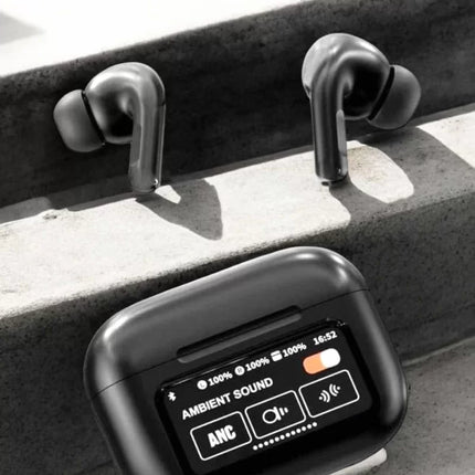 Kablosuz Bluetooth Kulaklık Ekranlı Uzun Şarj Süreli ANC Destekli