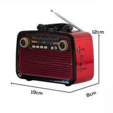 Müzik Kutusu Bluetooth Bağlantılı El Fenerli Nostaljik Tasarım Radyo