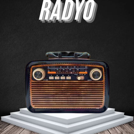 Eskitme Nostalji Tasarımlı Bluetoothlu Nostalji Radyo Ahşap Nostaljik Görünümlü