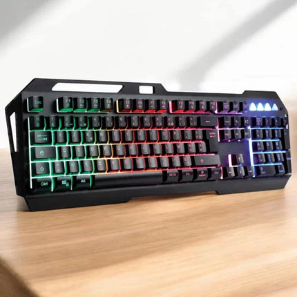 Q Klavye RGB Işıklı Klavye Ve Mouse Seti Kablolu Mouse Hediyeliş