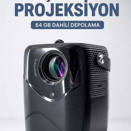 Taşınabilir Projeksiyon 64 GB Dahili Depolama