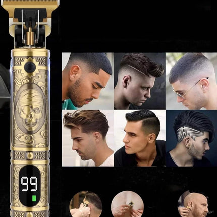 Tıraş Makinesi Şarjlı Profesyonel Saç Kesme Makinesi Gold Çizik Tıraş