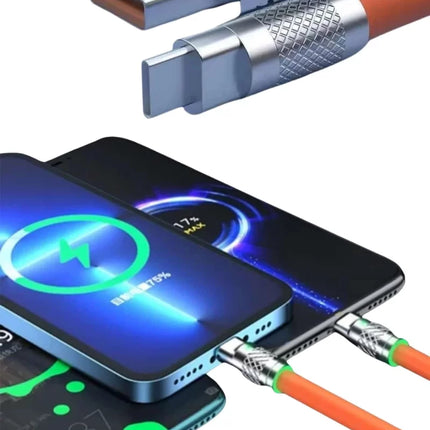 Android ve İOS Uyumlu 180 Derece Type-c Şarj Kablosu