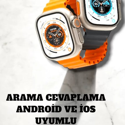 Uyku ve Nabız Takipli, Wireless Şarjlı Akıllı Saat Android ve iOS Uyumlu