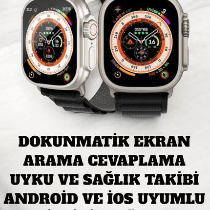 49MM Ekranlı, Kan Basıncı ve Adımsayar Özellikli Bluetooth Akıllı Saat