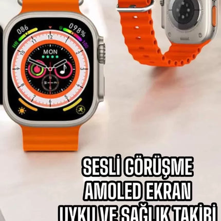 Yeni Nesil Akıllı Saat Nabız Ölçer Sağlık Ölçer ve Kalori Ölçer Uyku Takibi NFC Özelliği
