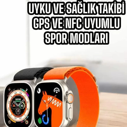 Akıllı Saat Uyku ve Spor Takibi Yeni Nesil Bluetooth Bağlantılı Amoled Ekran