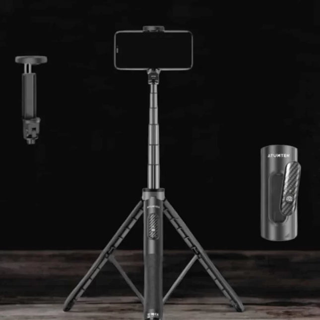 Tripod Kablosuz Bluetooth Bağlantılı Selfie Çubuğu 360 Derece Dönebilen