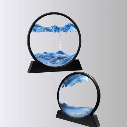 Zihin Açıcı Kum Manzarası – 3D Dinamik Kum Tablosu, Dekoratif, Dönüştükçe Yenilenen Sakinleştirici Sanat Eseri