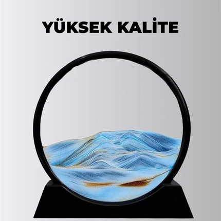 Zihin Açıcı Kum Manzarası – 3D Dinamik Kum Tablosu, Dekoratif, Dönüştükçe Yenilenen Sakinleştirici Sanat Eseri