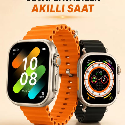 Kablosuz Şarjlı, Çağrı ve Müzik Kontrolü Sağlayan Akıllı Saat