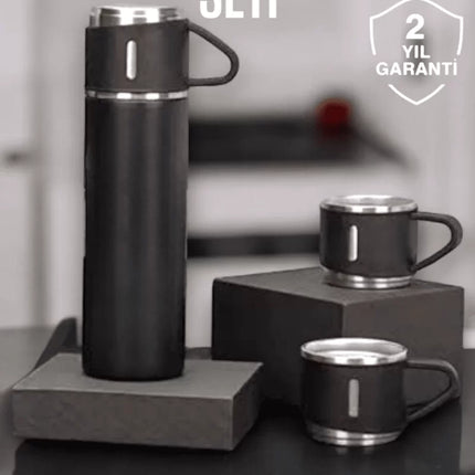 500 ml Kapasiteli Taşınabilir Basınçlı Termos Seti Günlük Kullanım için İdeal