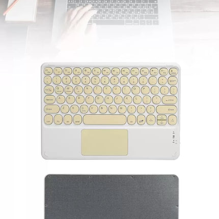 Touchpad Tüm Cihazlara Uyumlu Bluetooth Klavye Touchpad Slim Kablosuz Wifi Q Klavye