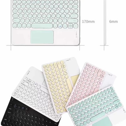 Touchpad Tüm Cihazlara Uyumlu Bluetooth Klavye Touchpad Slim Kablosuz Wifi Q Klavye