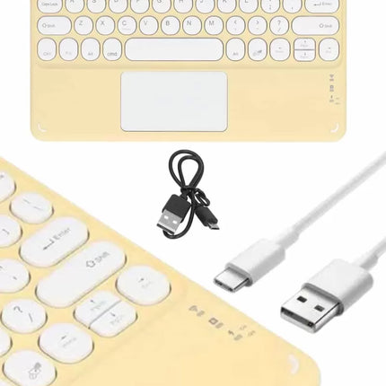 Android ve İOS Uyumlu Bluetooth Klavye Touchpad Slim Kablosuz Wifi Q Klavye