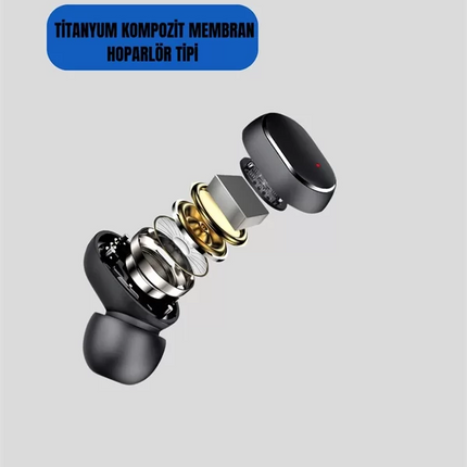 Kablosuz Kulak İçi Bluetooth Kulaklık Stereo Dokunmatik Kontrollü Kulaklık