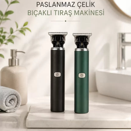 Tıraş Makinesi Profesyonel Paslanmaz Çelik T-bıçak Saç Sakal Ense Vücut
