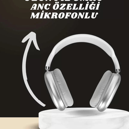 Kulak Üstü P9 Kablosuz Bluetooth Kulaklık ve 7 Kordonlu Akıllı Saat