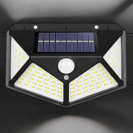 Güneş Enerjili Bahçe Aydınlatma Lambası Solar 100 Led Lamba