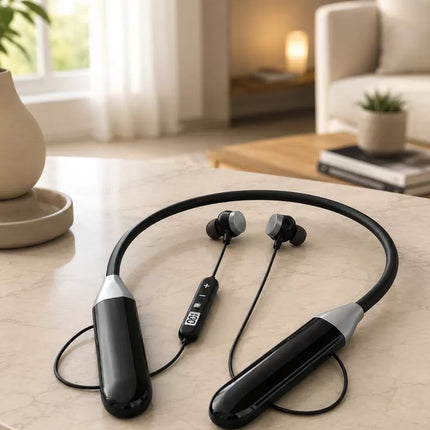 Kablosuz Bluetooth Boyun Kulaklığı Mikrofonlu Müzik Dinleme Çağrı Cevaplama Ses Kontrollü Kulak İçi Kulaklık