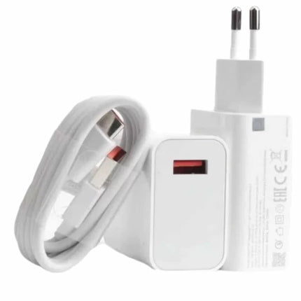 Beyaz Ultra Plus Hızlı Şarj Seti Şarj Adaptörü ve Kablosu 67W