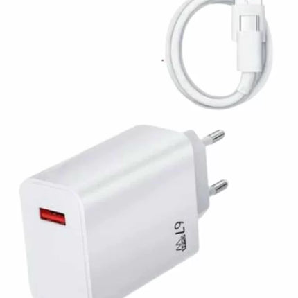 Beyaz Ultra Plus Hızlı Şarj Seti Şarj Adaptörü ve Kablosu 67W