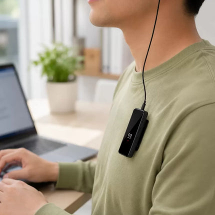 Klipsli Tek Kulaklıklı Kablosuz Bluetooth Kulaklık Dijital Ekranlı Taşınabilir Model