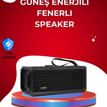 J-IPOX P520 Solar Enerjili Bluetooth Hoparlör FM Radyolu 8W Ses